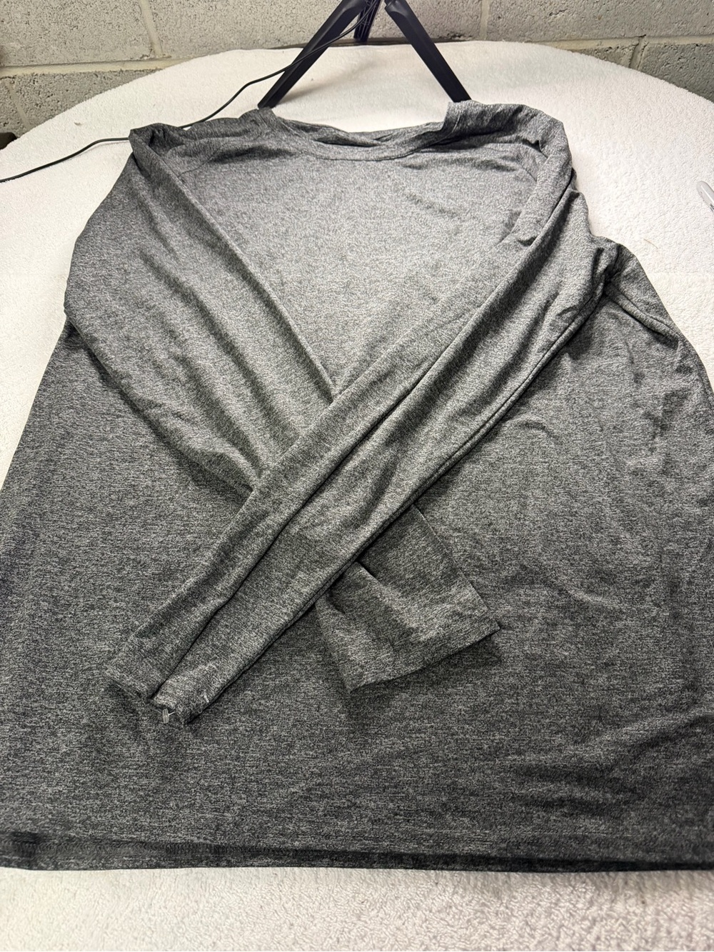 Quince size XL Basic Long Sleeve Tee - Heather Gray